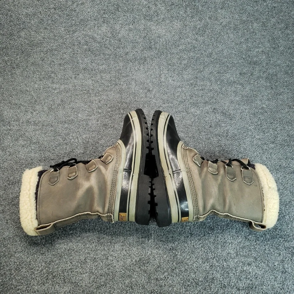 Sorel Caribou Boots Mens Size 10 Green Nubuck Insulated Waterproof Wool Lined